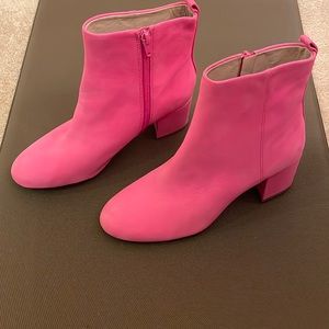 Pink Suede Ankle Boots